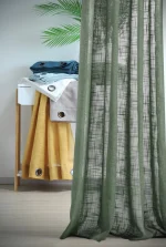 Perdea Ontario 135X260 cm, culoare gri verde, 100% poliester - imagine 3