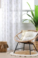 Perdea Maldives 140X260 cm, culoare argintiu, 100% poliester - imagine 3