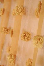 Perdea Pompinou 135X260 cm, culoare muștar, 100% poliester - imagine 3