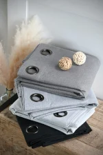 Draperie Portland 140X260 cm, culoare crem, 100% poliester - imagine 3