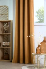 Draperie Harvard 140X260 cm, culoare muștar închis, 100% poliester - imagine 4