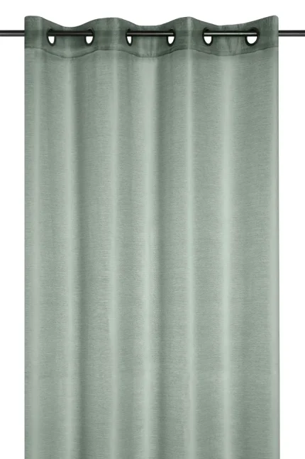 Perdea Linwood 140X260 cm, culoare gri verde, 100% poliester - imagine 2