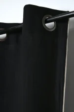 Draperie Helios 140X260 cm, culoare negru, 100% bumbac - imagine 3