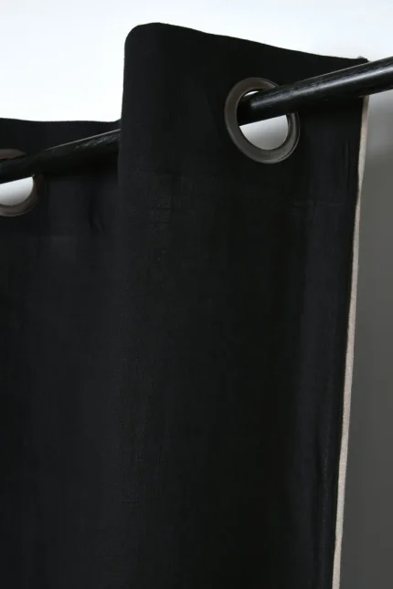 Draperie Helios 140X260 cm, culoare negru, 100% bumbac - imagine 3