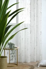 Perdea Patras 140X260 cm, culoare argintiu, 100% poliester - imagine 3