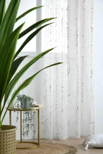 Perdea Patras 140X260 cm, culoare argintiu, 100% poliester - imagine 3