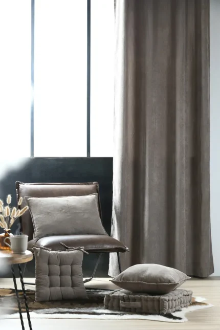 Draperie Dandy 140X260 cm, culoare greige, 100% poliester - imagine 5