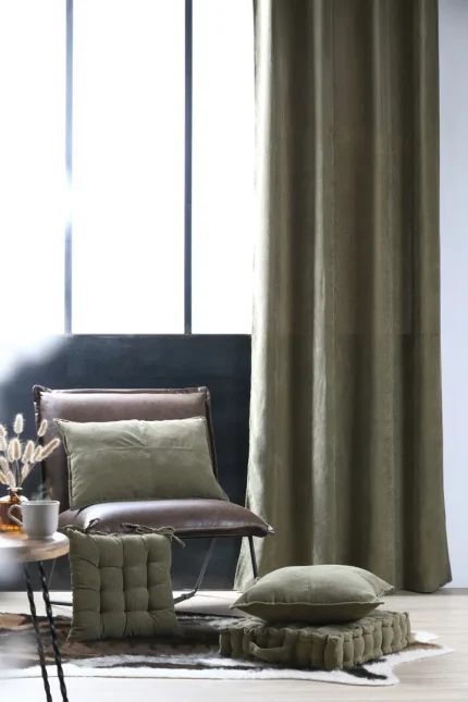 Draperie Dandy 140X260 cm, culoare kaki, 100% poliester - imagine 5