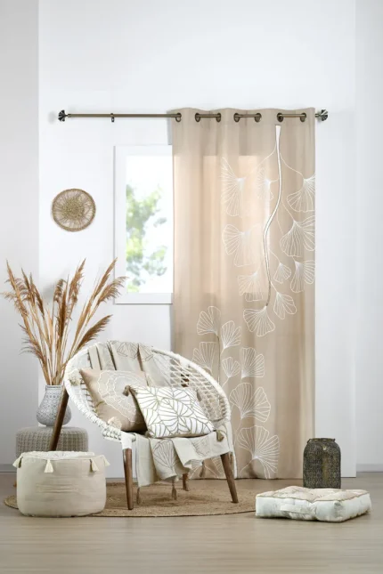 Draperie Nova 140X260 cm, culoare natural, 45% poliester 55% bumbac - imagine 2
