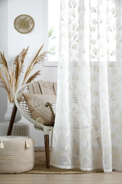 Perdea Nova 140X260 cm, culoare natural, 100% poliester - imagine 3