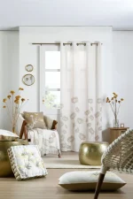 Draperie Orianna 140X260 cm, culoare natural, 45% poliester 55% bumbac - imagine 4