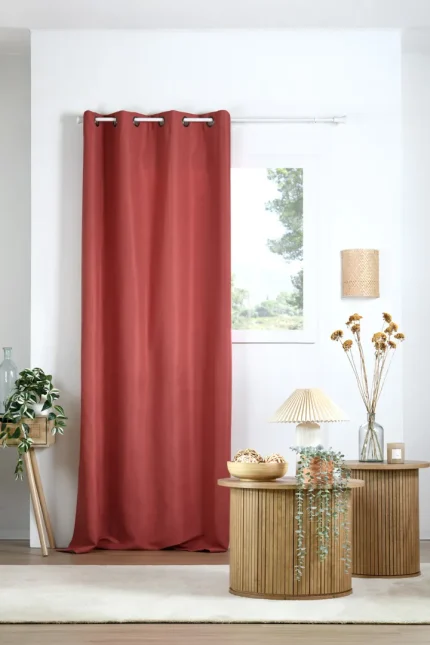 Draperie Milton 135X240 cm, culoare cărămiziu, 100% poliester - imagine 4