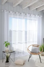 Perdea Monna 300X260 cm, culoare alb, 100% poliester - imagine 3